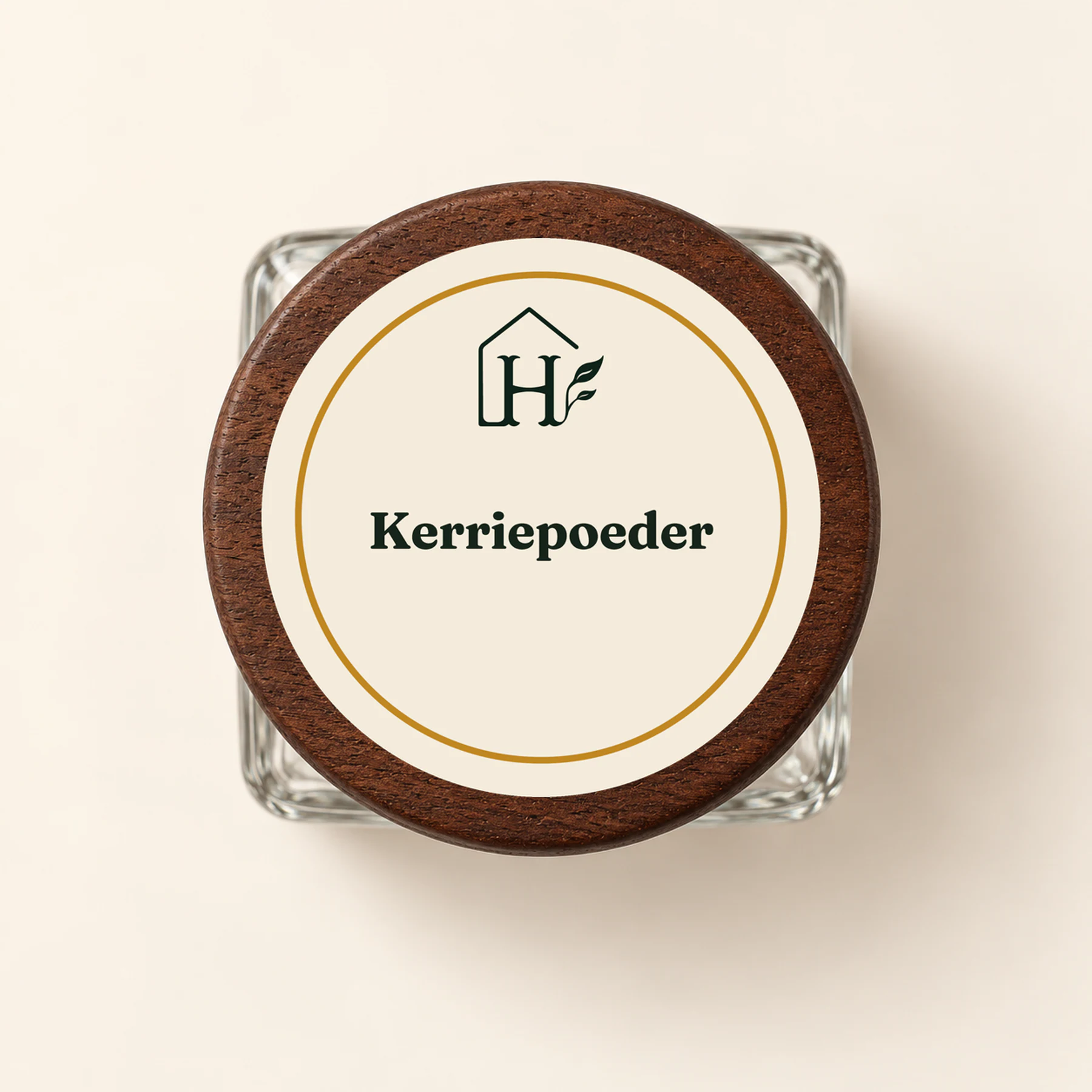 Kerriepoeder — dopetiket van bovenaf