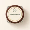 Korianderzaad — dopetiket van bovenaf