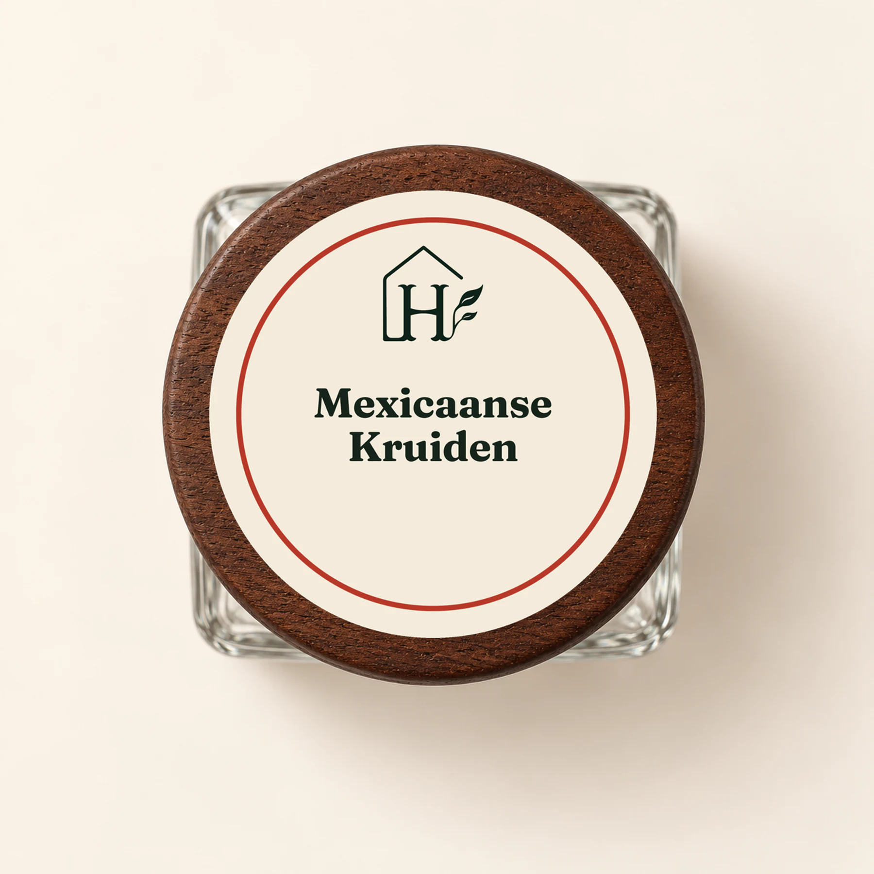 Mexicaanse Kruidenmix — dopetiket van bovenaf