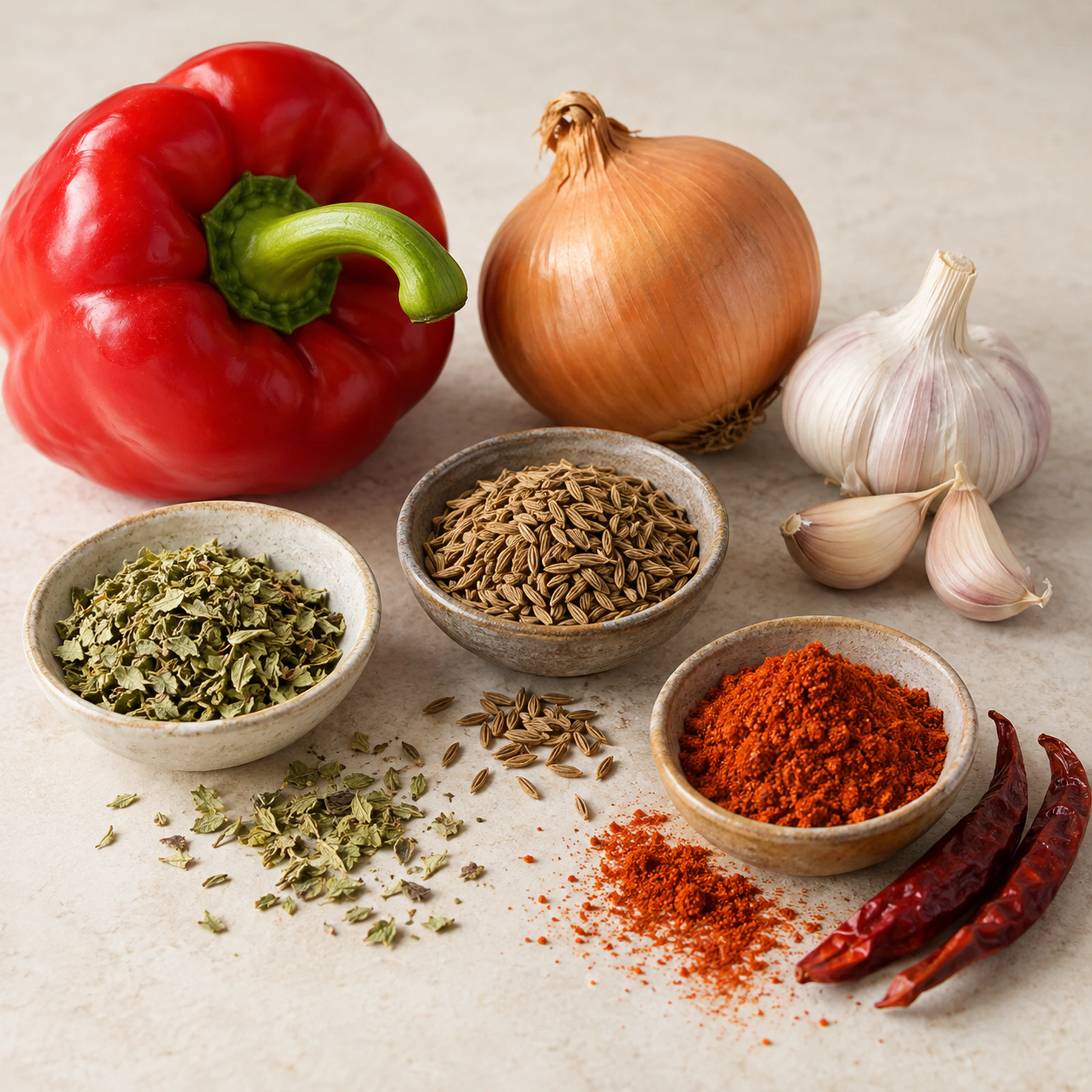 Cajunkruiden — smaakingrediënten