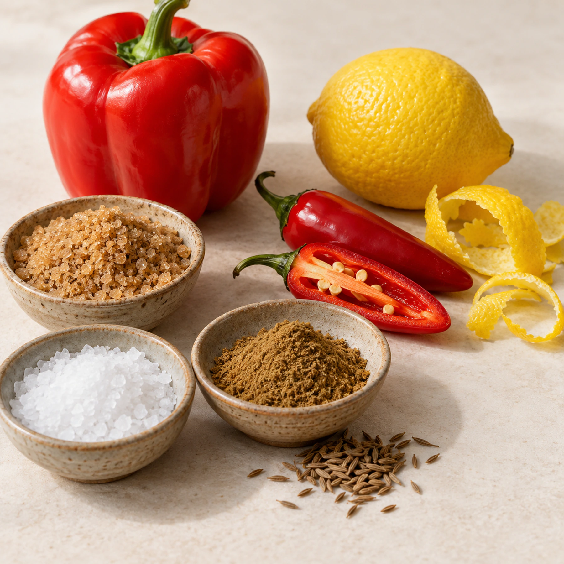 Fajitakruiden zonder toegevoegde smaakversterkers — smaakingrediënten