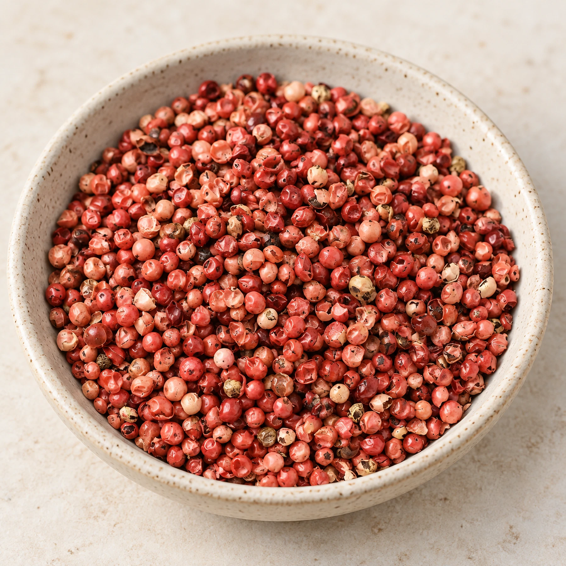 Roze Peperkorrels — product van dichtbij