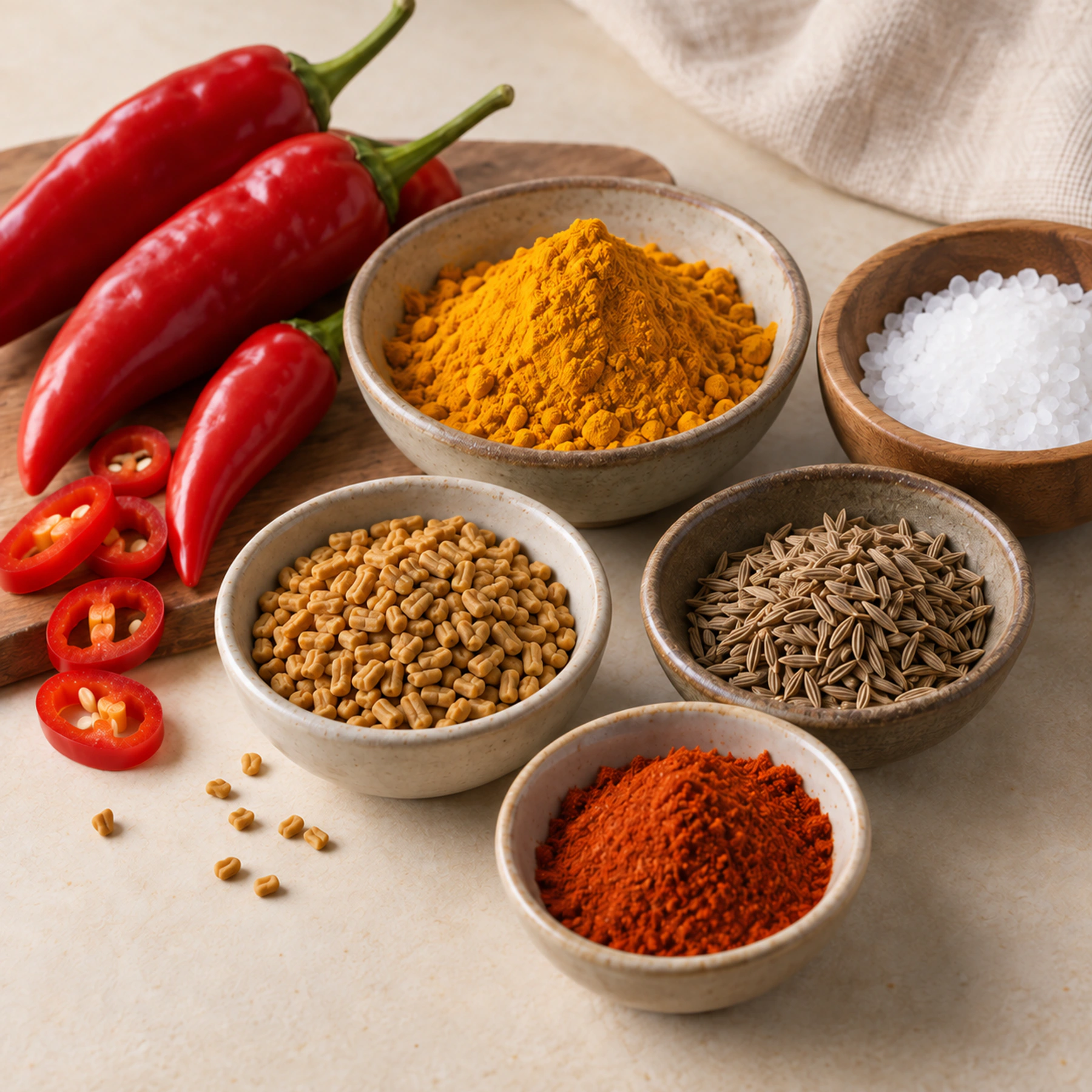 Rode Currykruiden — smaakingrediënten