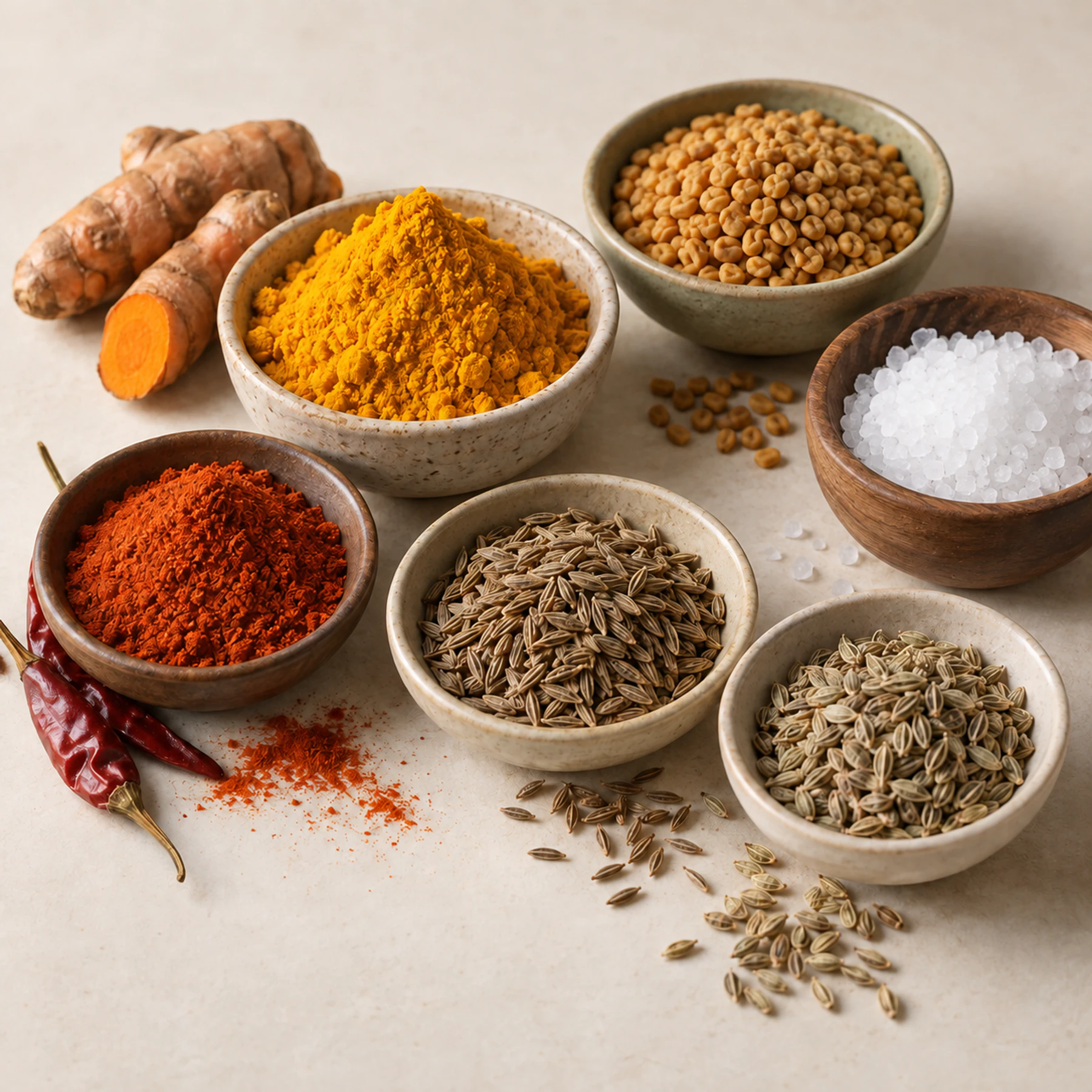 Pikante Currykruiden — smaakingrediënten