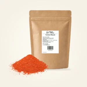 Tandoori Masala — navulzak 200 g, met kruiden op de voorgrond