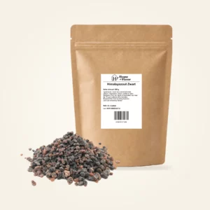 Himalayazout Zwart — navulzak 200 g, met kruiden op de voorgrond