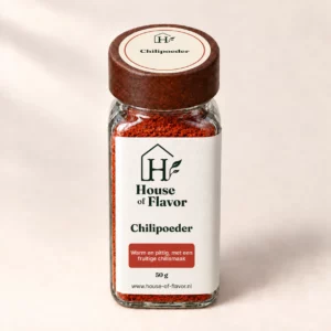 Chilipoeder — strooibus 50 g, met dopetiket