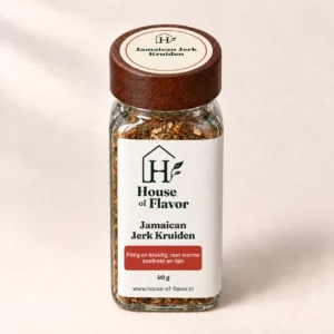 Jamaican Jerk Kruidenmix — strooibus 40 g, met dopetiket
